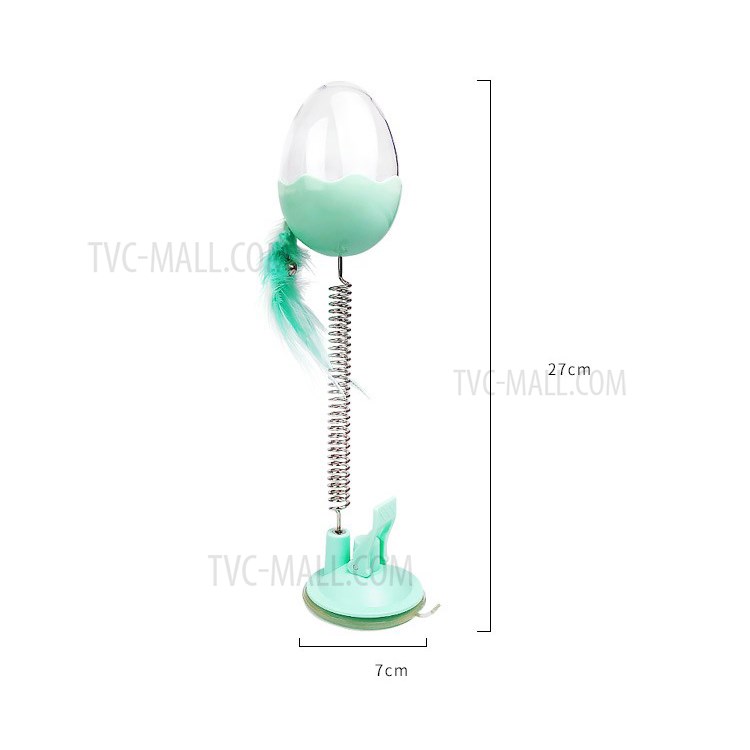 Cat Interactive Tumbler Toy Pet Slow Feeder Smart Leak Food Automatic Rotating Game Toy - Green-4