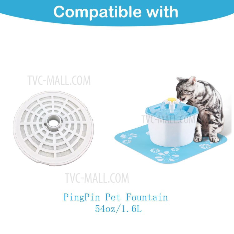 3Pcs/Set Pet Water Fountain Filter Cat Dog Water Dispenser Cotton Activated Carbon Pad-2