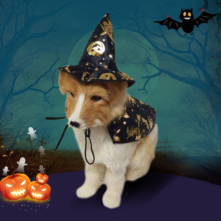 Halloween Costumes Pet Dog Costume With Removable Cape and Cap-5