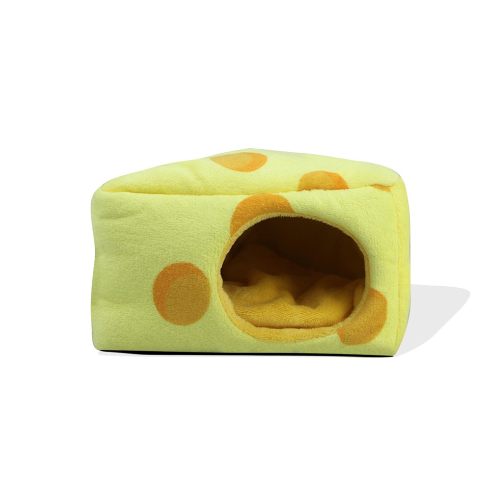 TG-PB081 Winter Warm Hamster Bed Cheese Shaped Pet Sleeping Nest for Small Furry Animal-2
