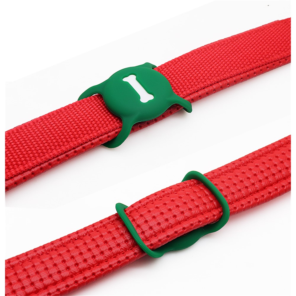 Bone Shape Design Pet Dog Tracking Locator Anti-lost Silicone Protective Case Cover for Apple AirTag - Red-3