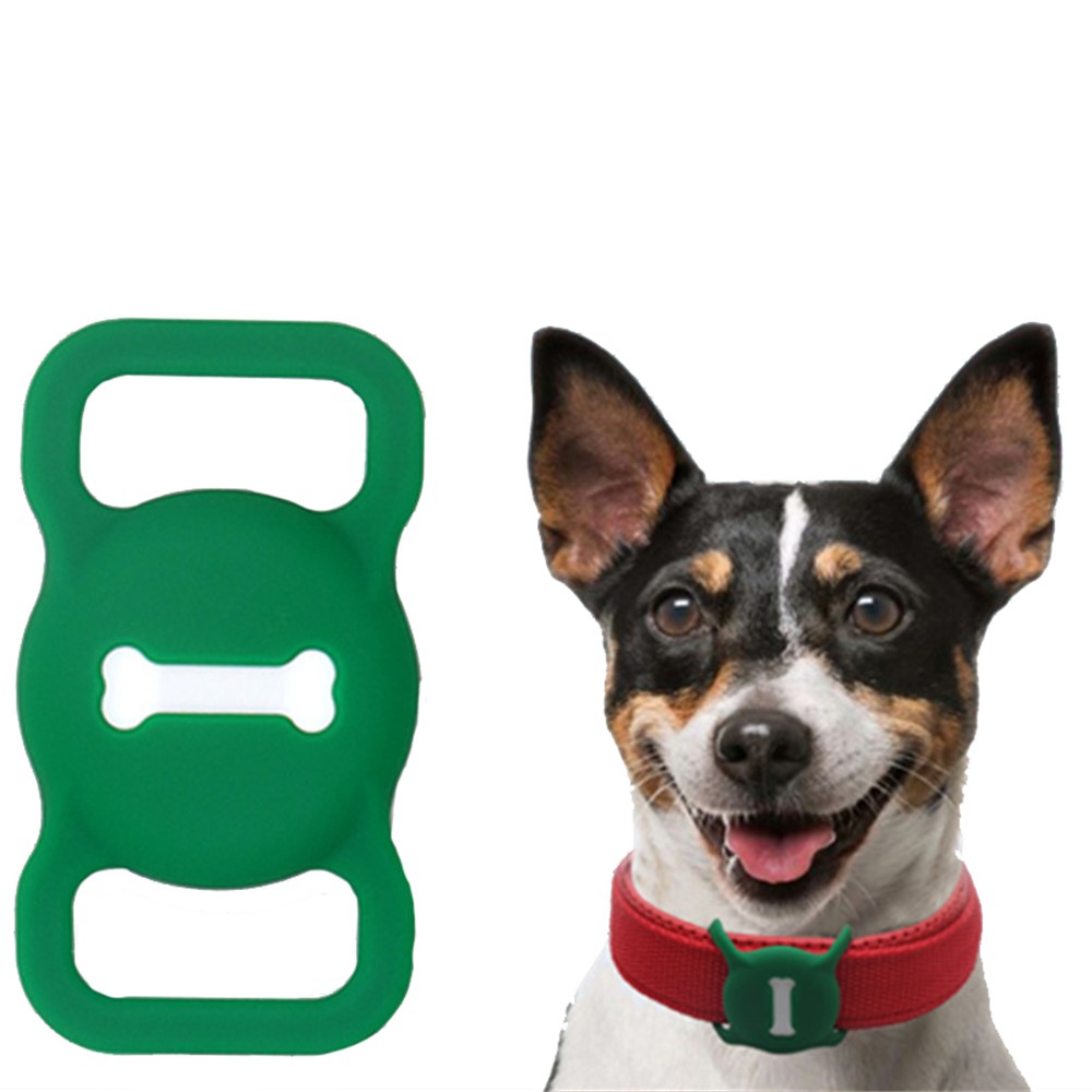 Bone Shape Design Pet Dog Tracking Locator Anti-lost Silicone Protective Case Cover for Apple AirTag - Red-5