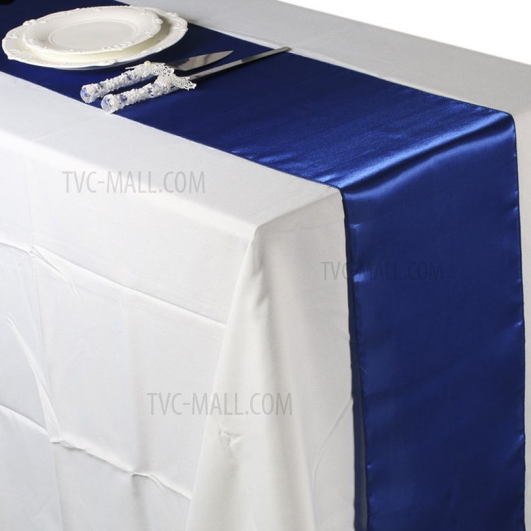 30cm*275cm Satin Banquet Table Runner Tablecloth Cover for Wedding Party Event Home Decoration - Light Green-3