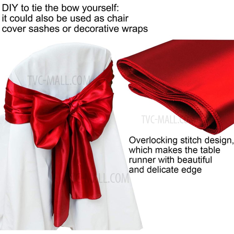 30cm*275cm Satin Banquet Table Runner Tablecloth Cover for Wedding Party Event Home Decoration - Light Green-8