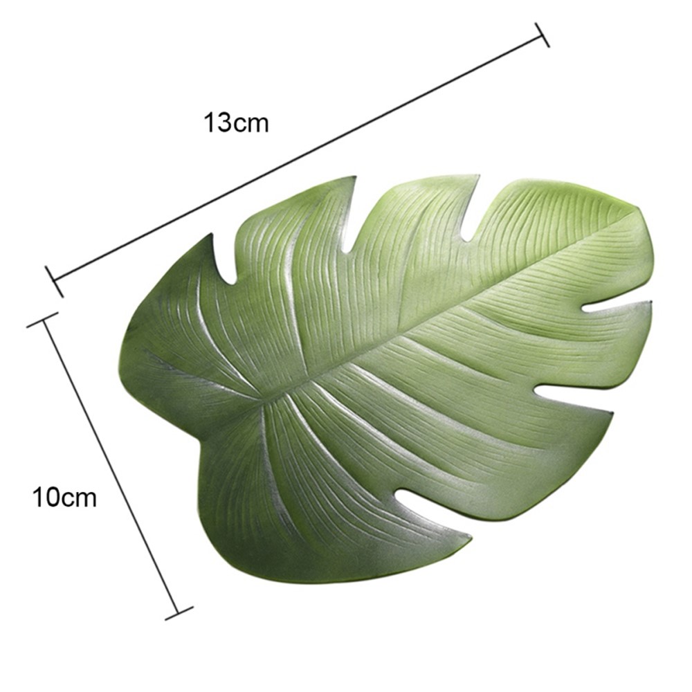 PE003 Monstera Leaf EVA Cup Mat Hawaiian Anti-Slip Drink Mat for Home Decor 13x10cm-4