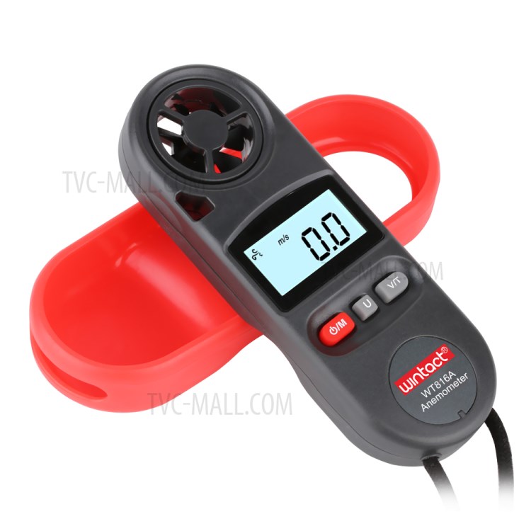 WINTACT WT816A 30m/s Digital Anemometer Tester Portable Handheld Wind Speed Temperature Measure Tool Air Velocity Meter-12