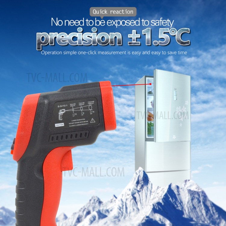 WINTACT WT300 Non-contact LCD Screen Thermometer Handheld Digital Infrared Laser Temperature Tester-3