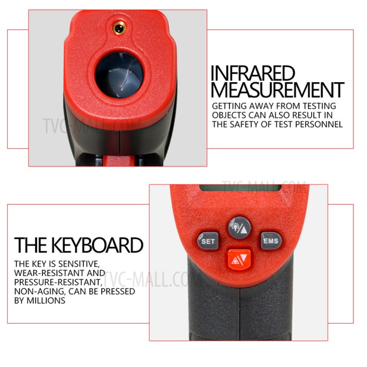 WINTACT WT300 Non-contact LCD Screen Thermometer Handheld Digital Infrared Laser Temperature Tester-8