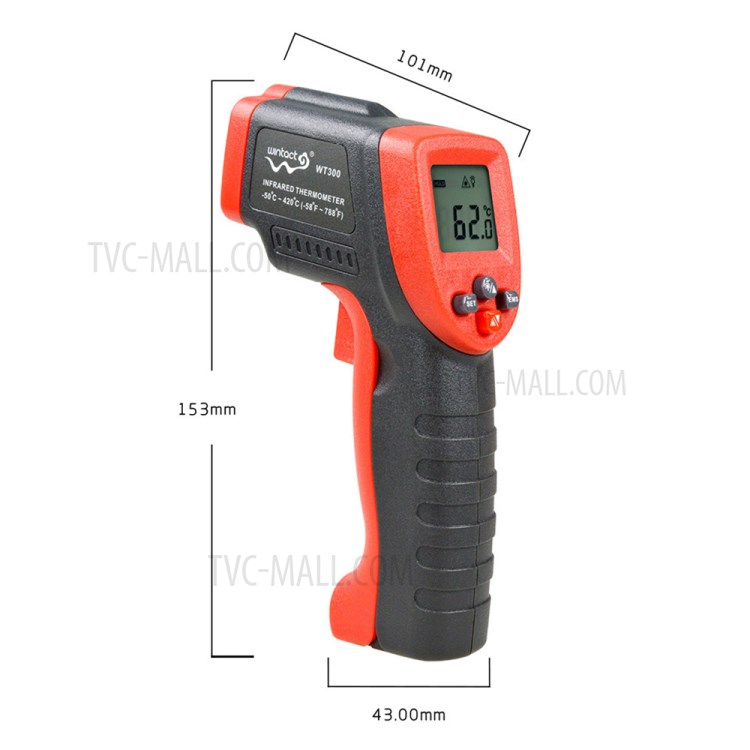 WINTACT WT300 Non-contact LCD Screen Thermometer Handheld Digital Infrared Laser Temperature Tester-9