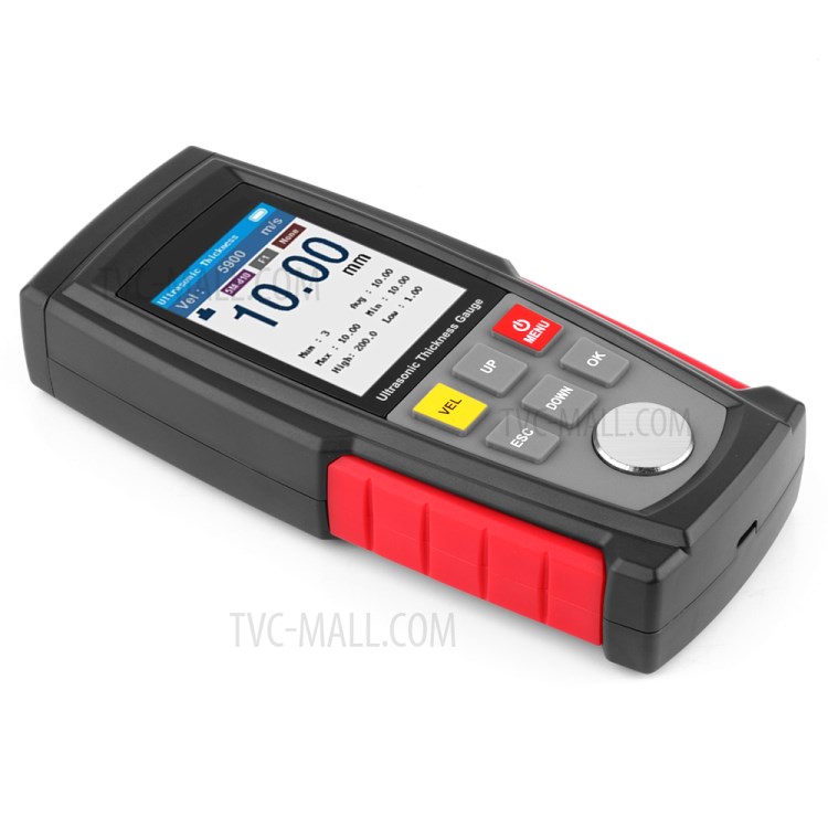 RZ WT100A Digital Ultrasonic Thickness Gauge Tester Hand-held USB Charging 1-225mm Thickness Meter-7