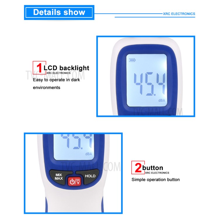 WINTACT WT85 Mini Digital Sound Level Meter Noise Decibel Detector Tool-7