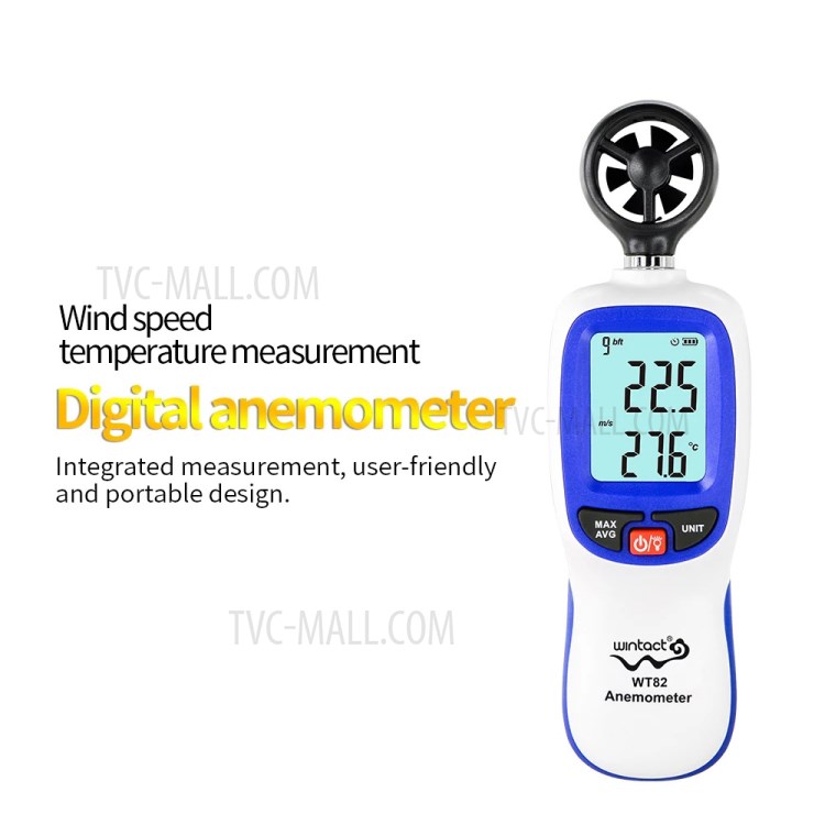 WINTACT WT82 Digital Wind Speed Gauge Anemometer LCD Wind Temperature Display Air Flow Instrument-3