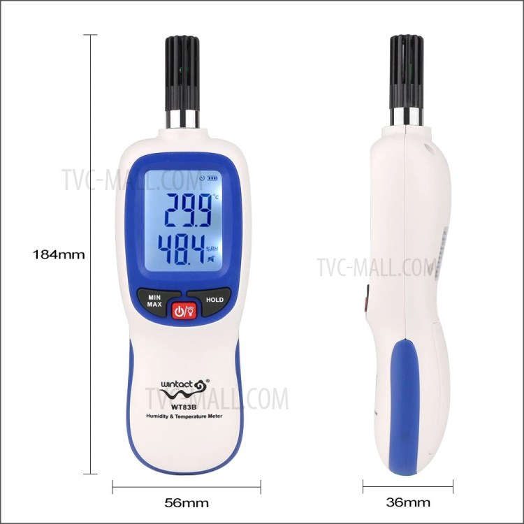 Wintact WT83 Thermomètre Hygromètre à Haute Précision de Température D'humidité Numérique Thermomètre à Haute Précision