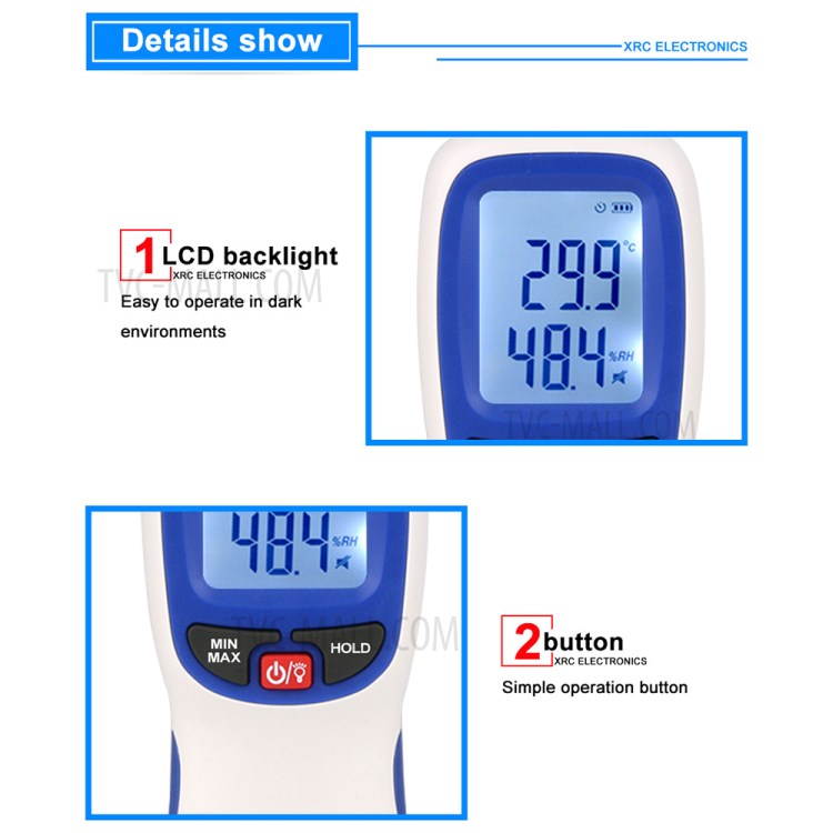 WINTACT WT83 Medidor de Temperatura Digital Medidor Higrómetro de Alta Precisión