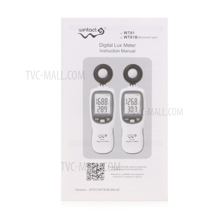 WINTACT WT81 0-200000 Lux Holly Digital Light Meter Professional Aluminance Temperature Strumento di Misurazione