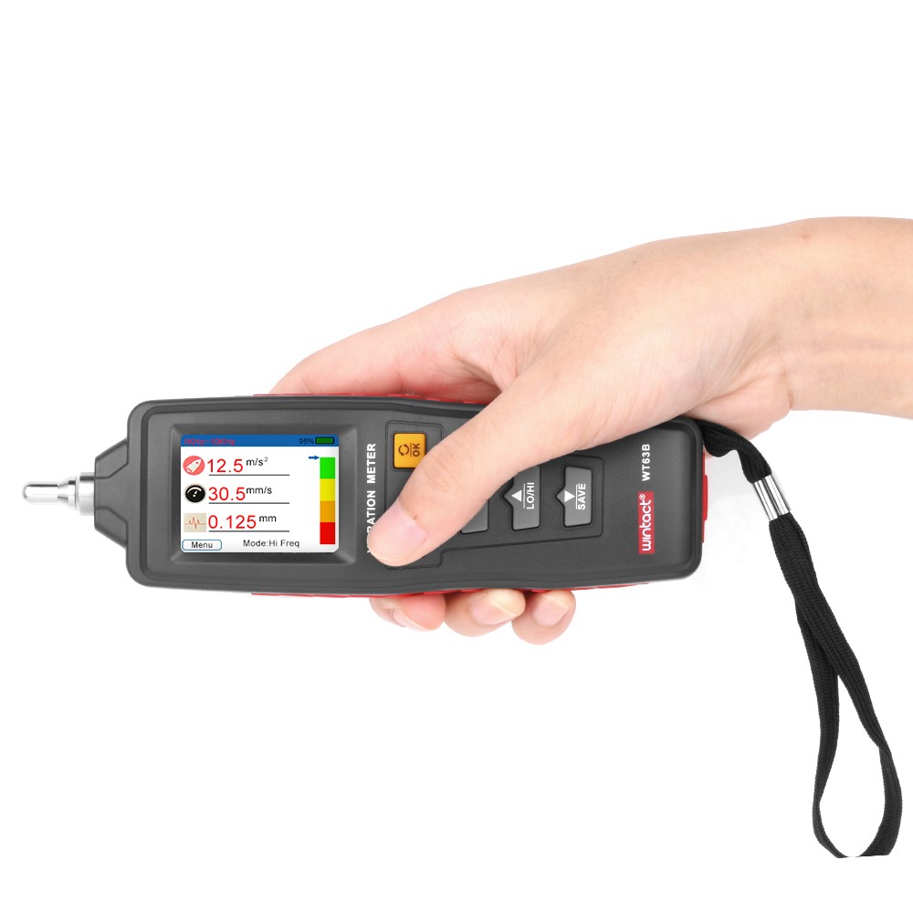 RZ WT63B Digital Vibration Meter Handheld Vibration Analyzer Vibration Tester-12