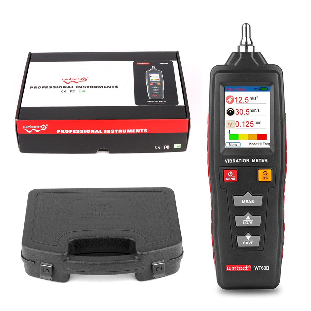 RZ WT63B Digital Vibration Meter Handheld Vibration Analyzer Vibration Tester-15