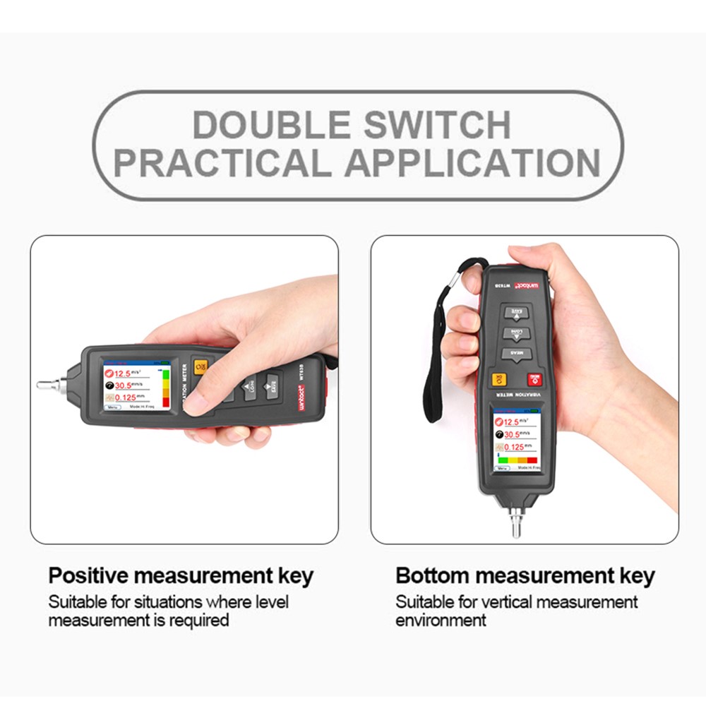 RZ WT63B Digital Vibration Meter Handheld Vibration Analyzer Vibration Tester-6
