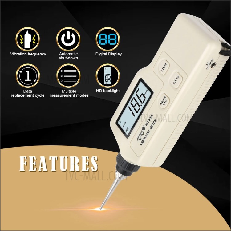 RZ WT63A Vibration Analyzer Digital Vibration Meter Handheld Vibration Tester-5