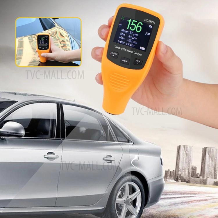 RZ RZ260FN Hand-held Digital Coating Thickness Gauge Tester 0-1250um Paint Thickness Measurement Tool-3