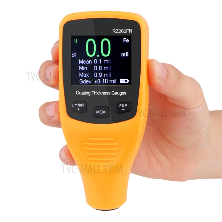 RZ RZ260FN Hand-held Digital Coating Thickness Gauge Tester 0-1250um Paint Thickness Measurement Tool-8