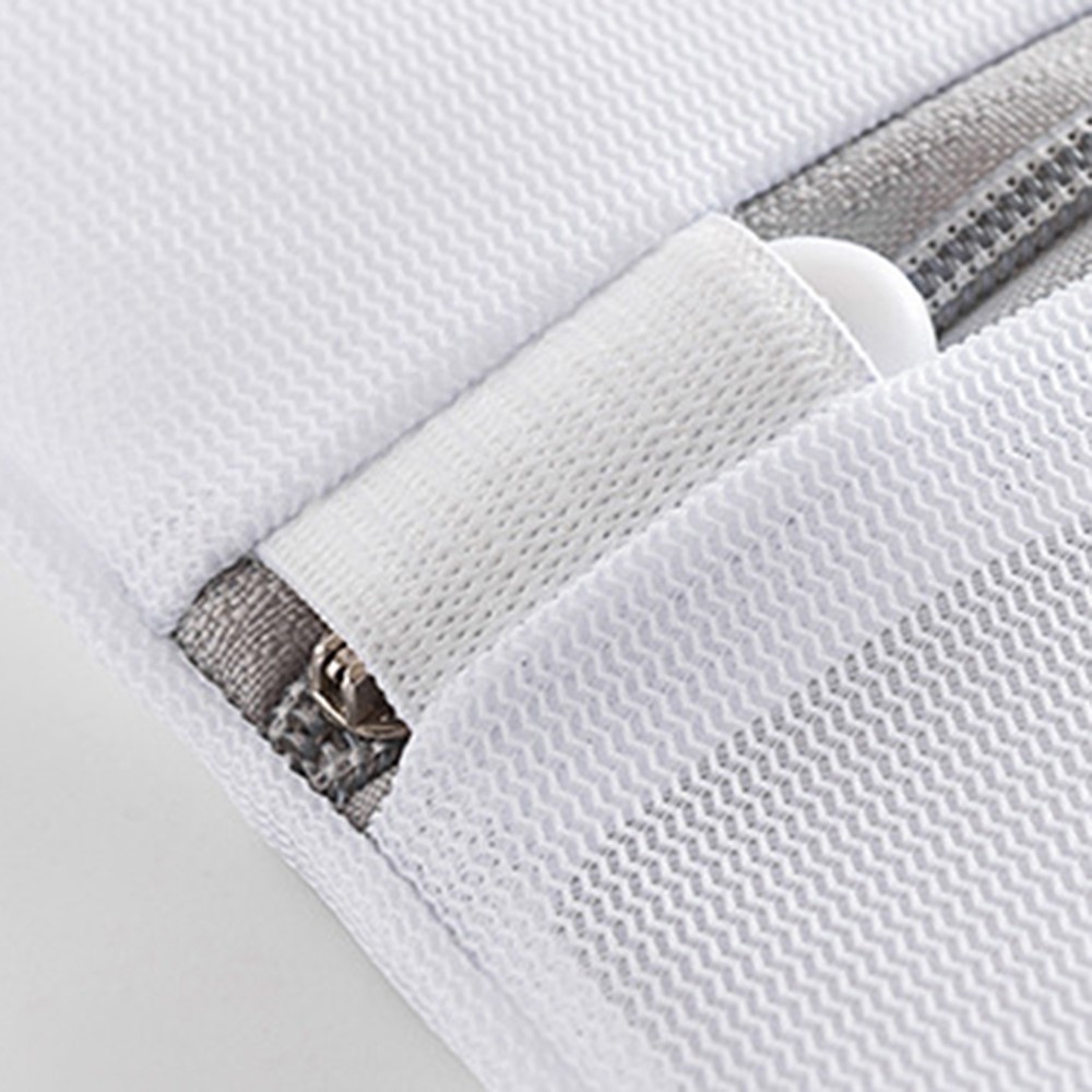 MM-X001 Zippered Mesh Laundry Bag Polyester Wash Bra Bag Coarse Net Laundry Round Basket for Washing Machines-4