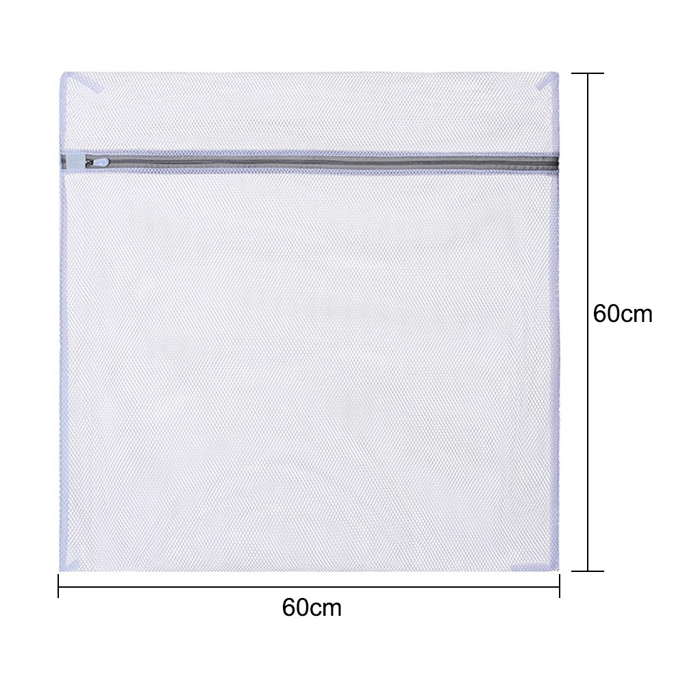 MM-X001 60x60cm Polyester Mesh Laundry Bag Zippered Wash Bags Coarse Net Laundry Basket for Washing Machines-3