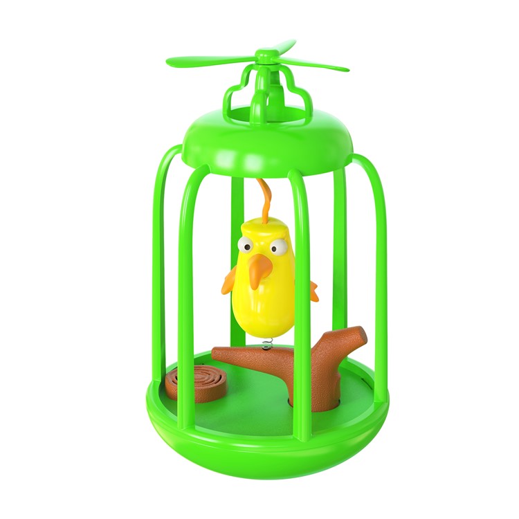 NL-01 Windmill Sounding Bird Cage Cage Cat Pet Toy Birding Bird Gato Funny Tocando Juguete - Verde-3