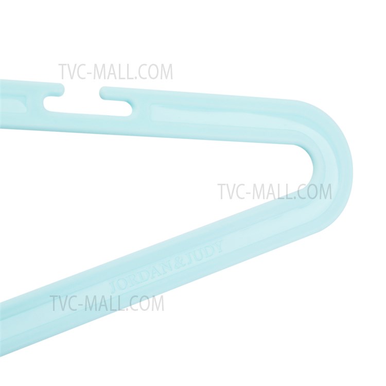 XIAOMI YOUPIN JORDAN&JUDY CF011 Plastic Cloth Notched Hangers Clothing Hangers Ideal for Dress Clothes Coats Jackets Pants Shirts Skirts - Blue-3