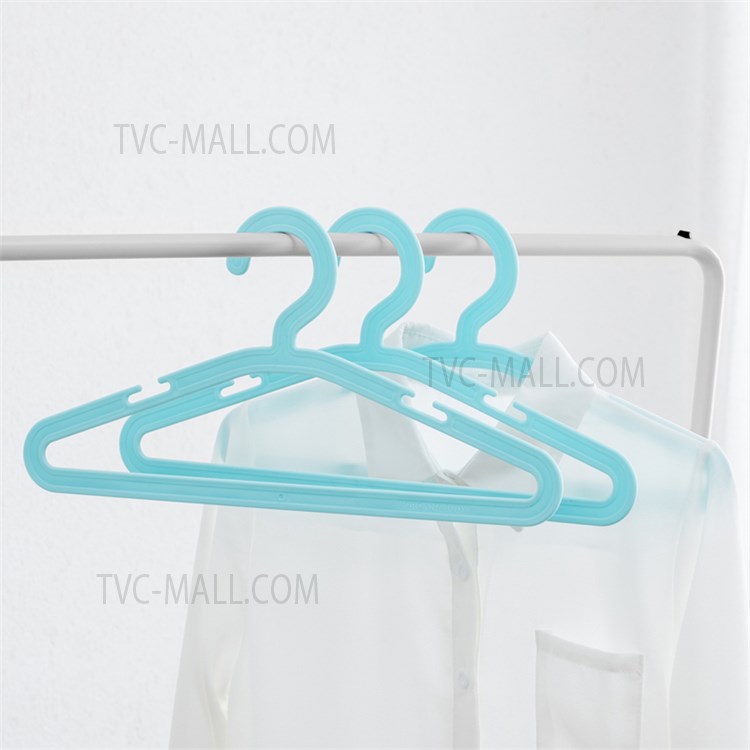 XIAOMI YOUPIN JORDAN&JUDY CF011 Plastic Cloth Notched Hangers Clothing Hangers Ideal for Dress Clothes Coats Jackets Pants Shirts Skirts - Blue-5