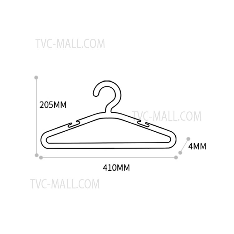 XIAOMI YOUPIN JORDAN&JUDY CF011 Plastic Cloth Notched Hangers Clothing Hangers Ideal for Dress Clothes Coats Jackets Pants Shirts Skirts - Blue-7