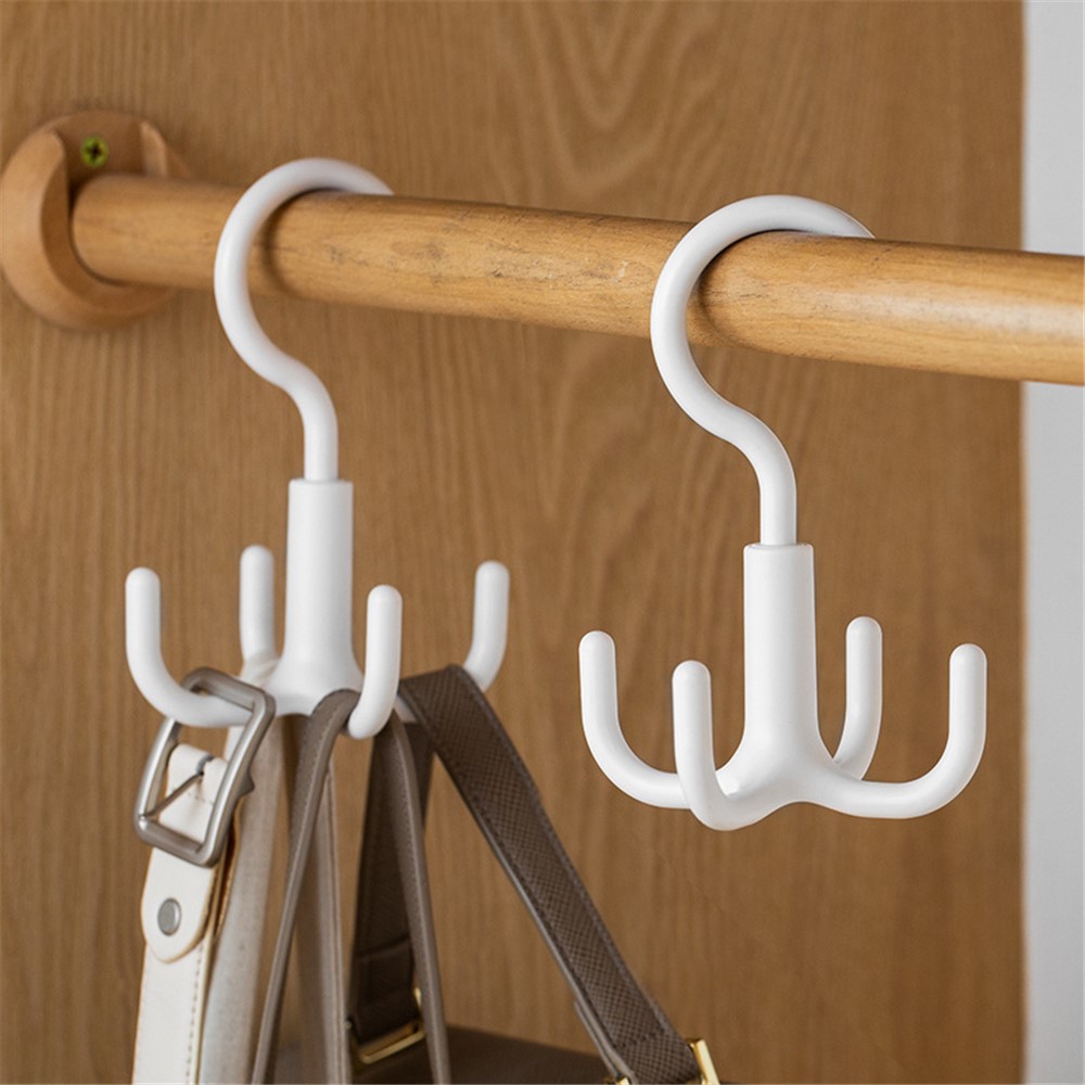 YM-6181 120PCS Swivel Hooks Heavy Duty Rotation Wardrobe Hanger Hooks for Hat Bag Scarves Belts Necklaces-6