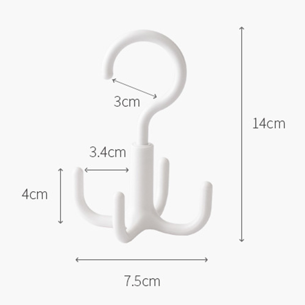 YM-6181 120PCS Swivel Hooks Heavy Duty Rotation Wardrobe Hanger Hooks for Hat Bag Scarves Belts Necklaces-7