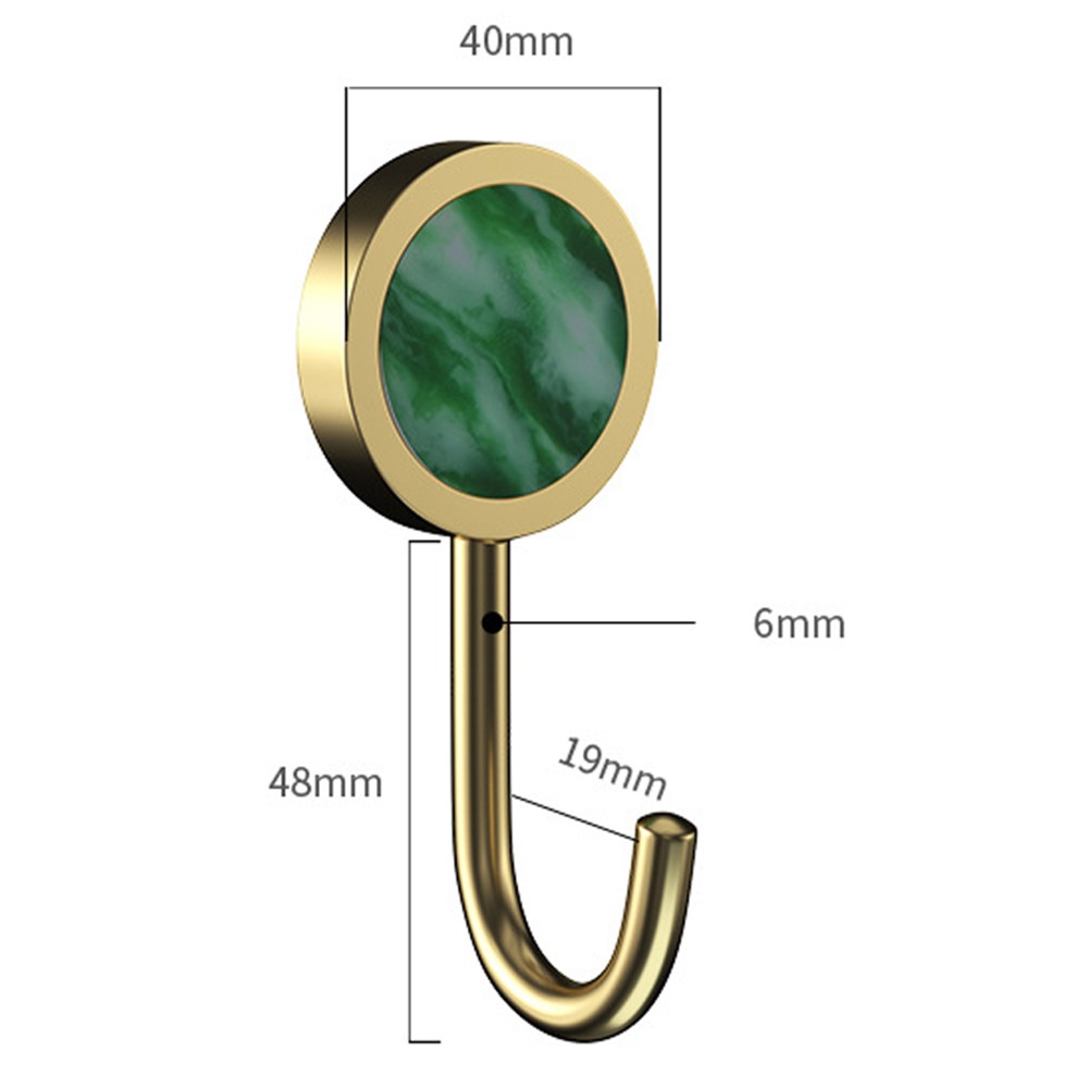 Nordic Round Hook Living Room Decoration Adhesive Hanger Key Hook Wall Hanger - Blackish Green-6