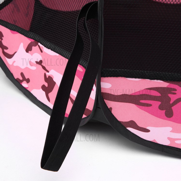 Camouflage Oxford Pet Fence Foldable Pet Tent Dog Cat House Cage - Pink / Size: M-7