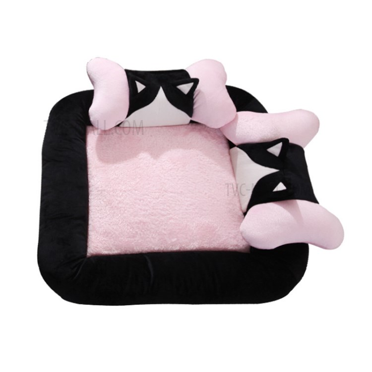 Detachable Washable Pet Nest Kennel Pet Dog Cat Bed - Pink-1