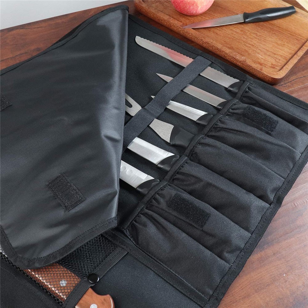 WESSLECO CL-112 Portable Chef Knife Storage Bag Carrying Pouch Kitchen Cooking Knife Holder Roll Bag-4