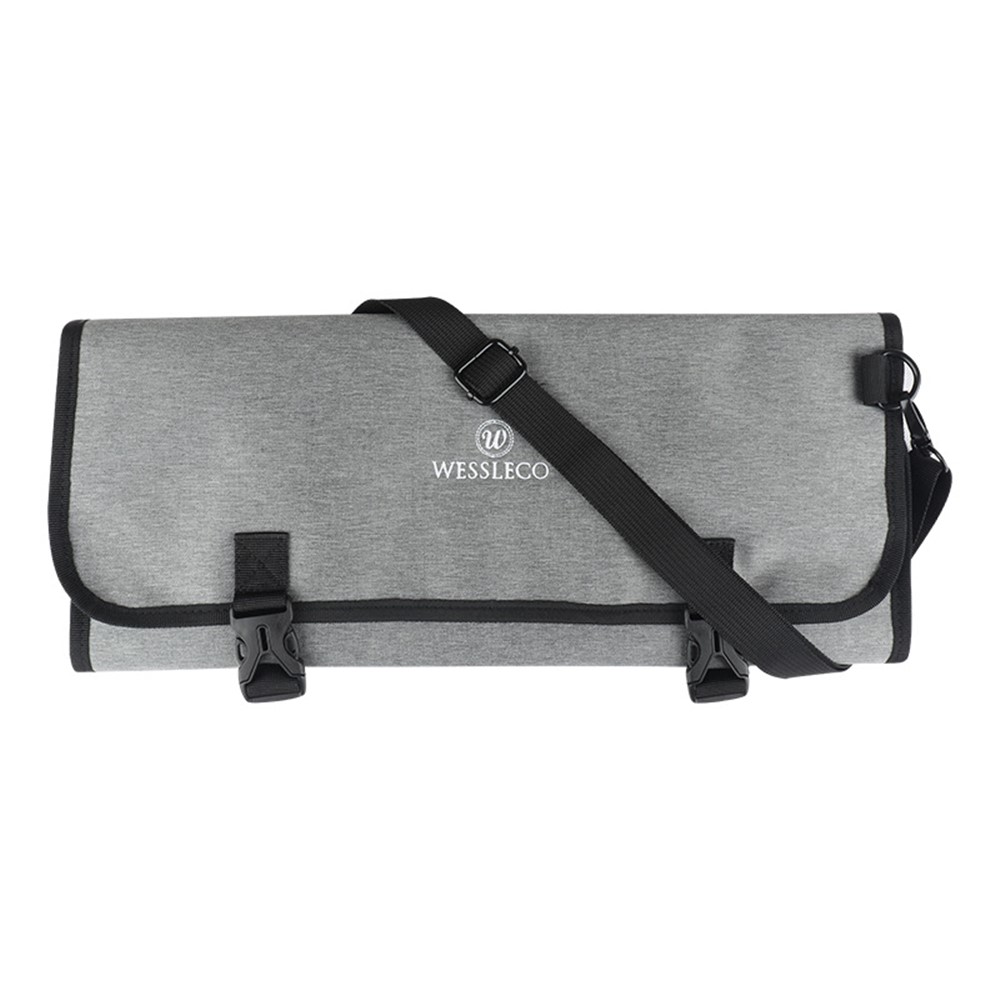 WESSLECO CL-112 Portable Chef Knife Storage Bag Carrying Pouch Kitchen Cooking Knife Holder Roll Bag-7