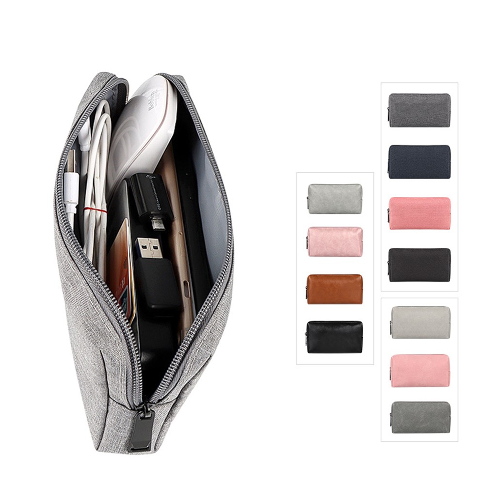 DY07 Digital Accessories Storage Bag Portable Waterproof USB Cable Earphone Charge Organizer - Black-5