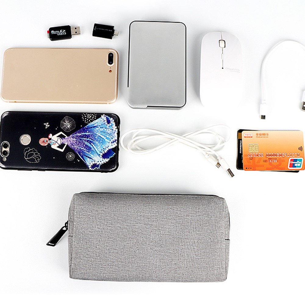 DY07 Digital Accessories Storage Bag Portable Waterproof USB Cable Earphone Charge Organizer - Black-6
