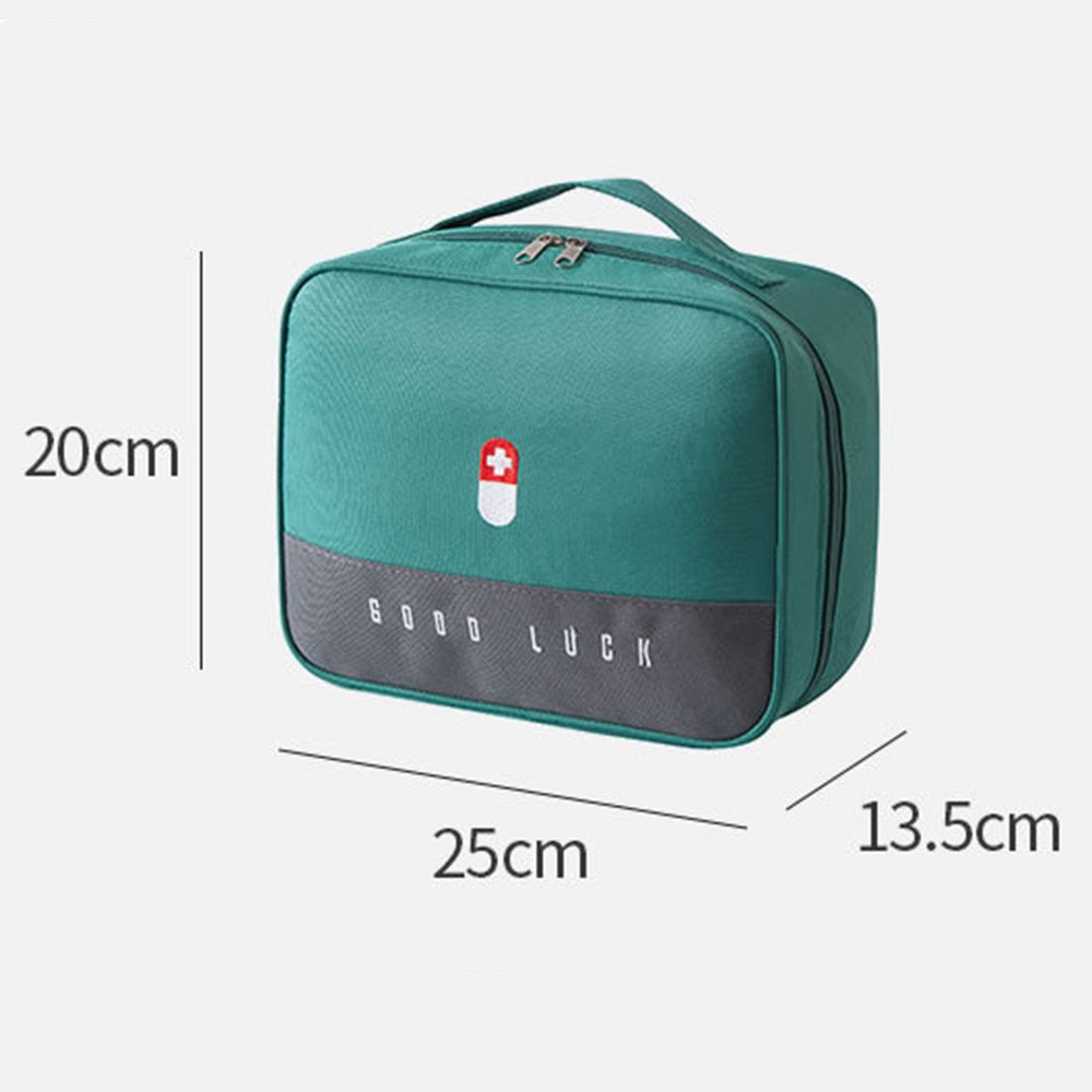 YB-847 Zippered First Aid Bag Medication Organizer Emergency Empty Pouch Carrier Travel Medicine Pill Case, Size L - Pink-5