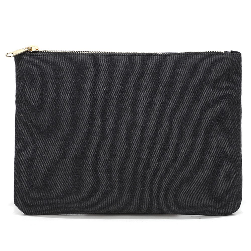 JCCOTTON 261 Toiletries Bag Coin Purse Wallet Coin Pouch Card Makeup Holder Bag Organizer with Zipper - Black-1