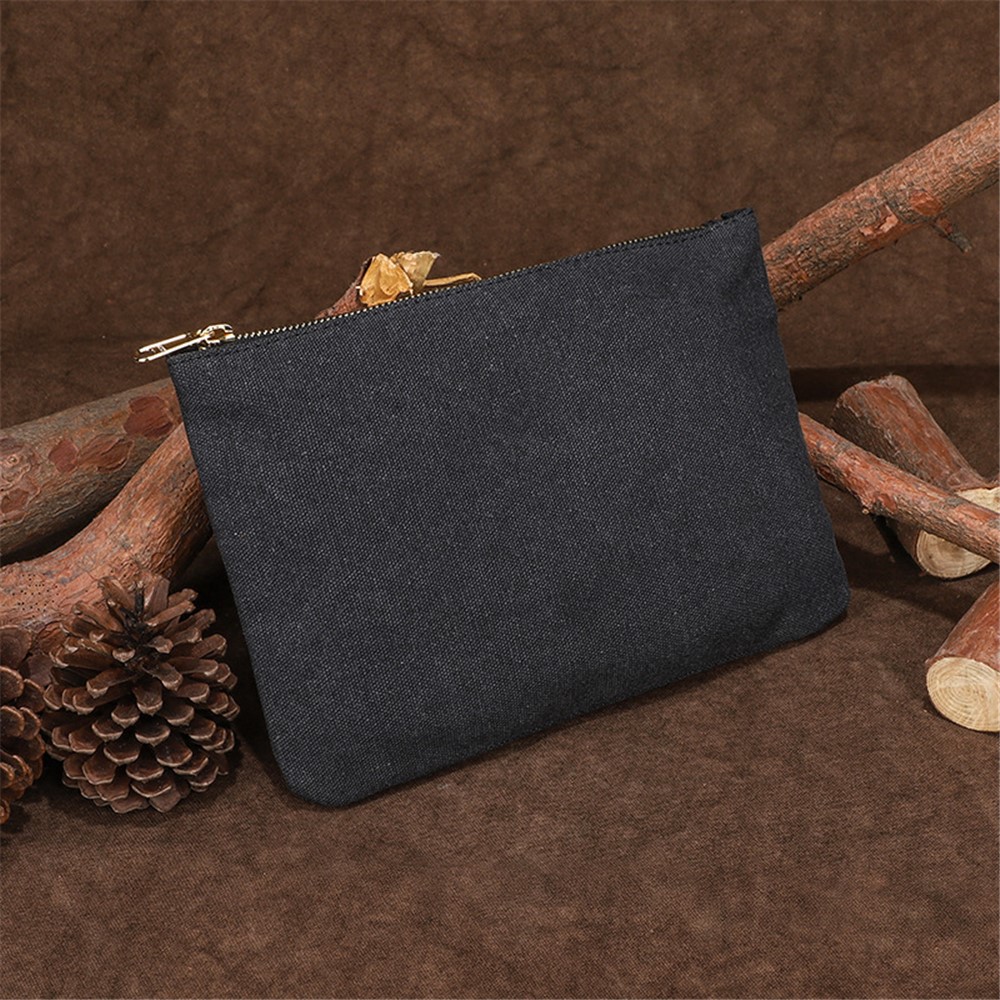 JCCOTTON 261 Toiletries Bag Coin Purse Wallet Coin Pouch Card Makeup Holder Bag Organizer with Zipper - Black-6