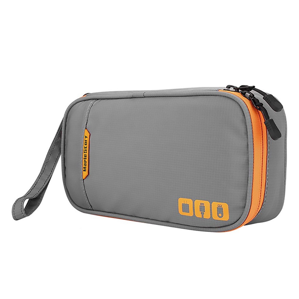 MAPLESTORY MD040 Portable Electronic Organizer Universal Cord Storage Case Carrying Box for Charger/Hard Drive/Charging Cable/Cell Phone/Power Bank, Size: S - Light Grey-2