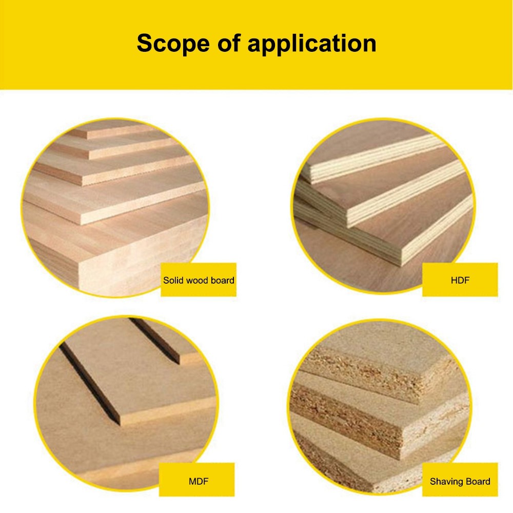 3Pcs 1 / 4" Shank Router Bit Set 3-Teeth 1 / 4"x47+45-Degree + 1 / 4"x1-3 / 8 Woodworking Wood Cutter Groove Tenon Milling Tool-2