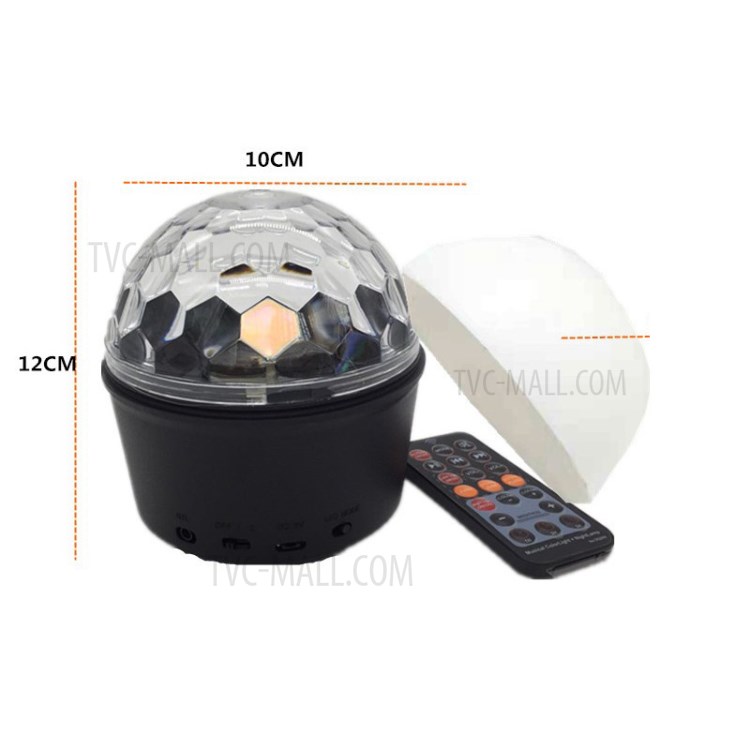 USB Built-in Battery Remote Control LED Stage Light Sound Activated Magic Ball-3