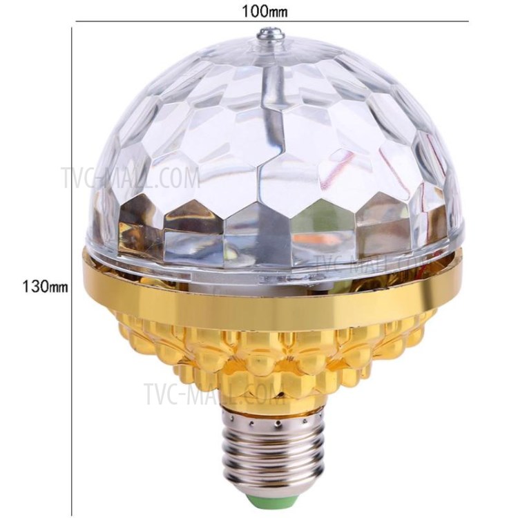 KTV RGB Stage Light 6-Color E27 LED Magic Ball Light - Gold-8