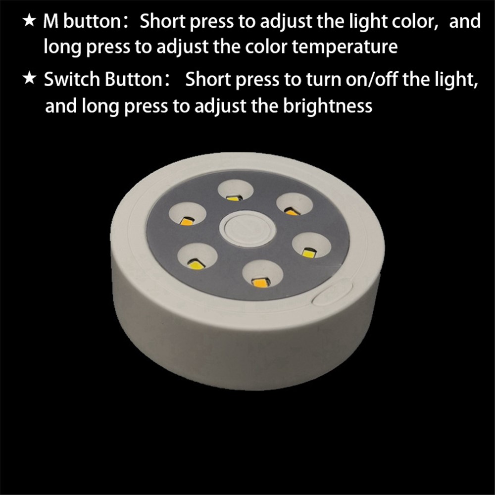 YJD5325 Rechargeable Magnetic Stepless Dimming Lamp Home Bedroom Wardrobe Night Light-5