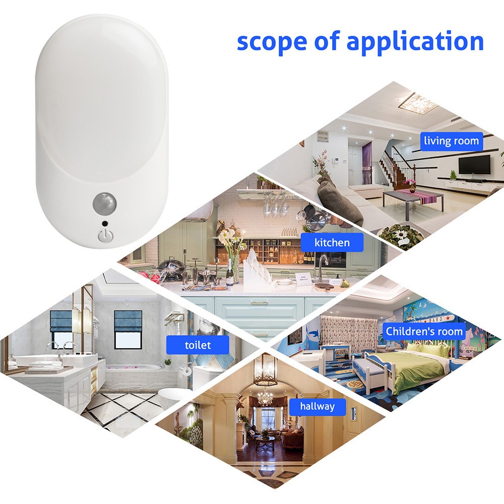 Motion Sensor LED Night Light Bedroom Bathroom Corridor Kitchen Stairs Infrared Induction Lamp with Remote Controller - EU Plug-4