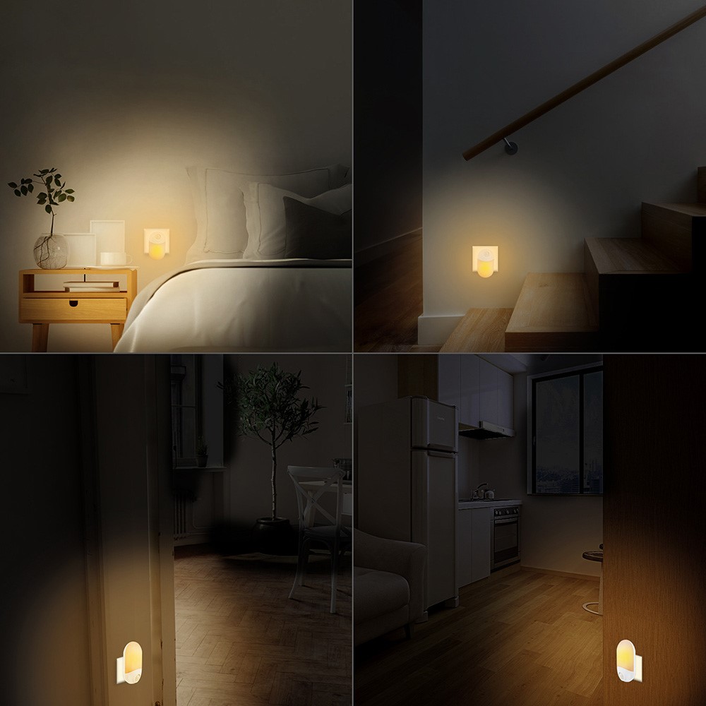Motion Sensor LED Night Light Bedroom Bathroom Corridor Kitchen Stairs Infrared Induction Lamp with Remote Controller - EU Plug-5